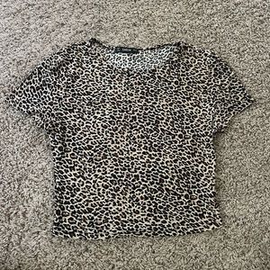 cheetah print crop top